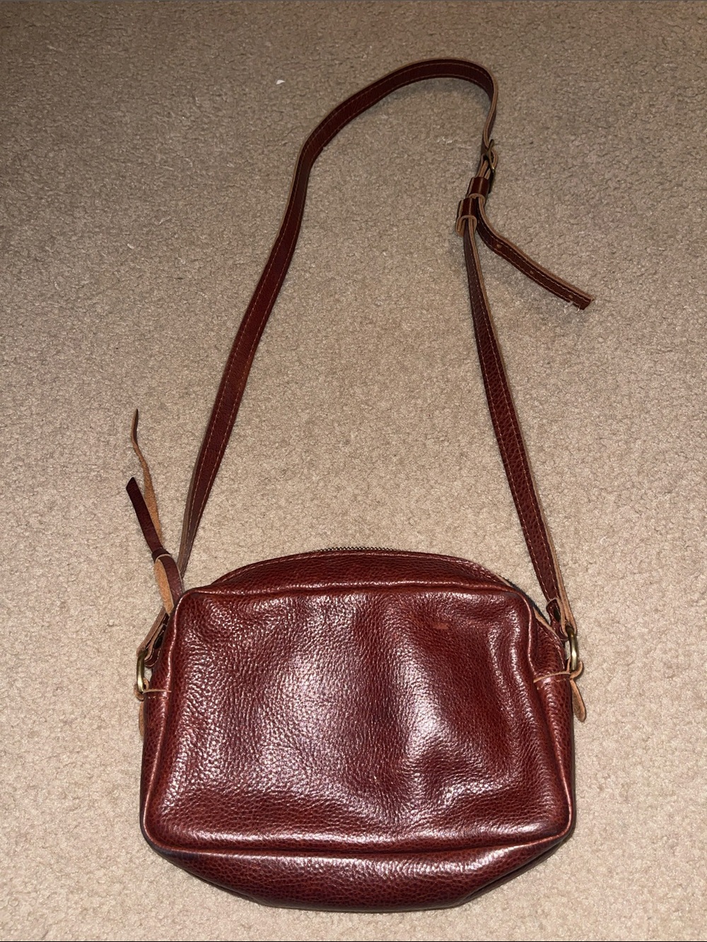 Portland Leather Crossbody Bag in Brown - Picture 2 of 5